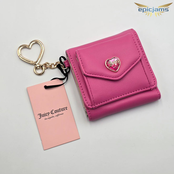 Juicy Couture Handbags - Juicy Couture Color full Love Mini Envelope Flap Wallet - Juicy Pink New